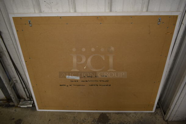White Framed Bulletin Board. - Image 4 of 4