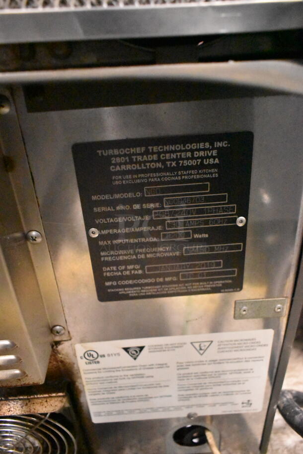 2019 Turbochef NGO Metal Commercial Countertop Electric Powered Rapid Cook Oven. 208/240 Volts, 1 Phase.  - Image 5 of 5