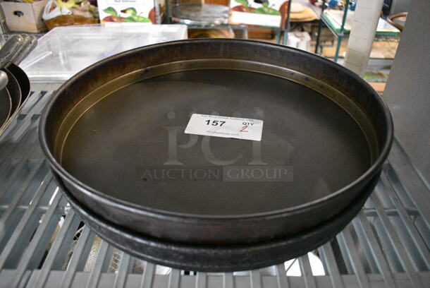 2 Metal Round Baking Pans. 16.5x16.5x2. 2 Times Your Bid!