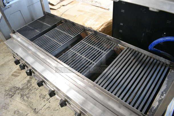 American Range Stainless Steel Commercial Gas Powered Charbroiler Grill w/ Over Shelf. 60x28x40 - Image 4 of 7