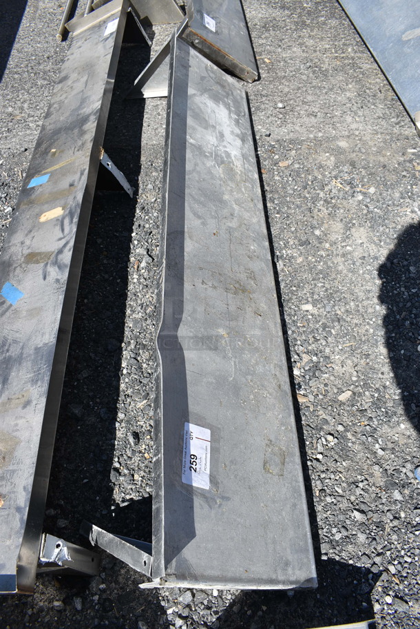 Metal Shelf w/ Wall Mount Brackets. 60x12x13 - Image 2 of 2