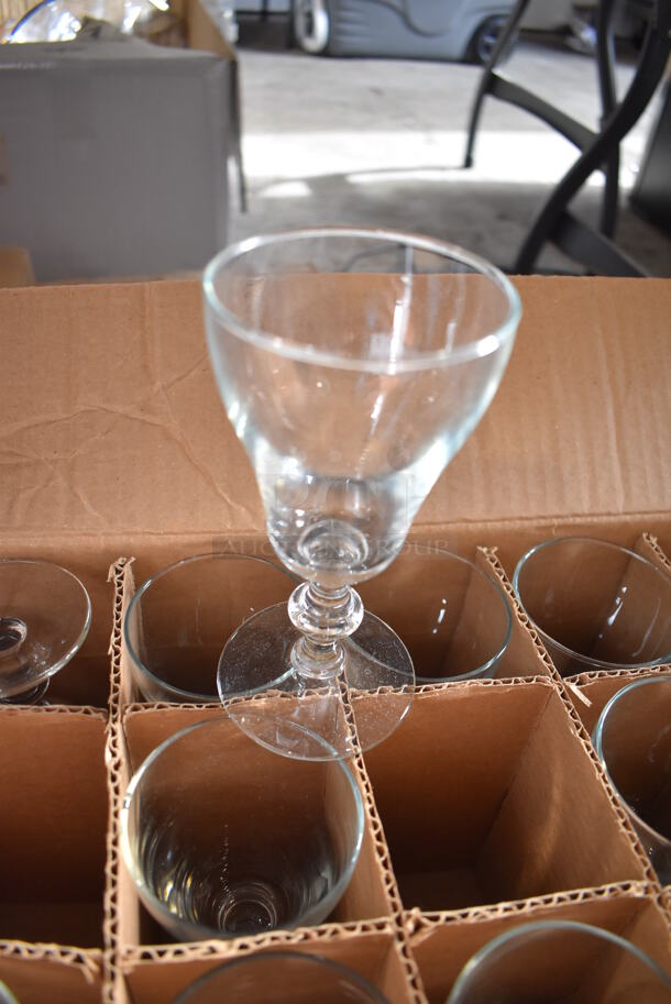 3 Boxes of Various BRAND NEW Glasses; 21 Steelite Nick & Nora 3x3x6 Wine Glasses, 34 Libbey 279U 4x4x2.25 Glass Punch Mugs and 35 Libbey 8054 Georgian 3x3x6 Irish Coffee Glasses. 3 Times Your Bid! - Image 12 of 12
