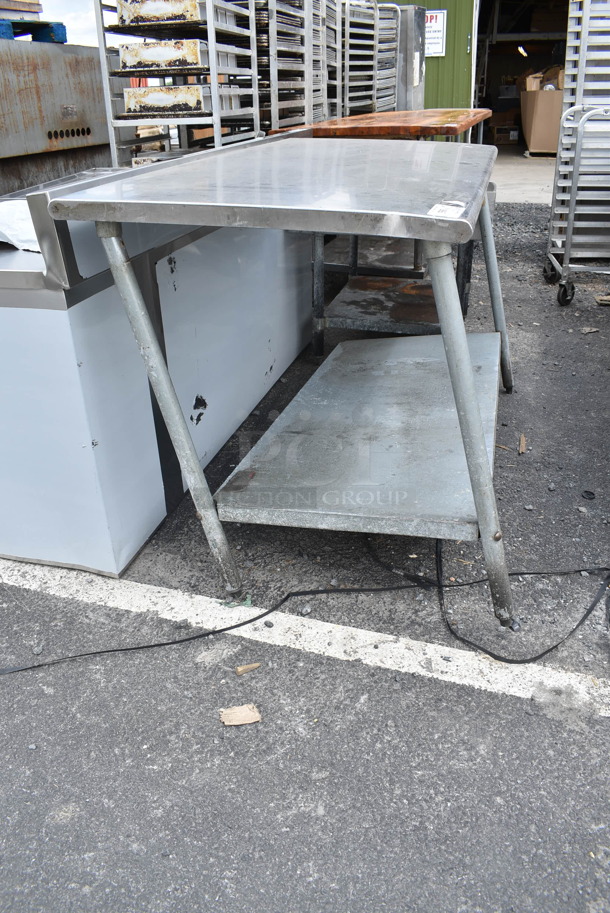 Stainless Steel Table w/ Metal Under Shelf.  - Image 2 of 3