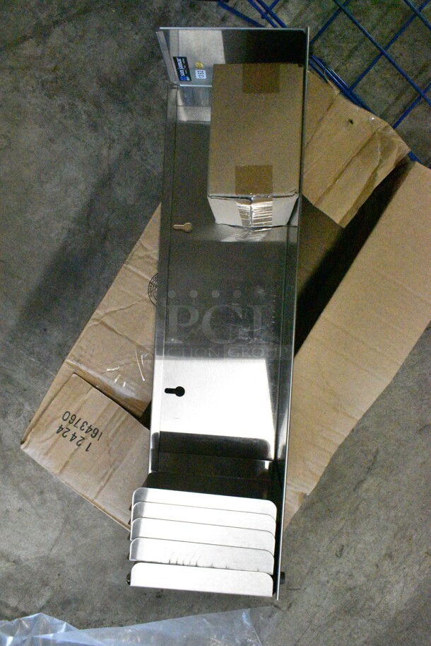 BRAND NEW SCRATCH AND DENT! San Jamar Stainless Steel Cup Dispenser.  - Image 3 of 6