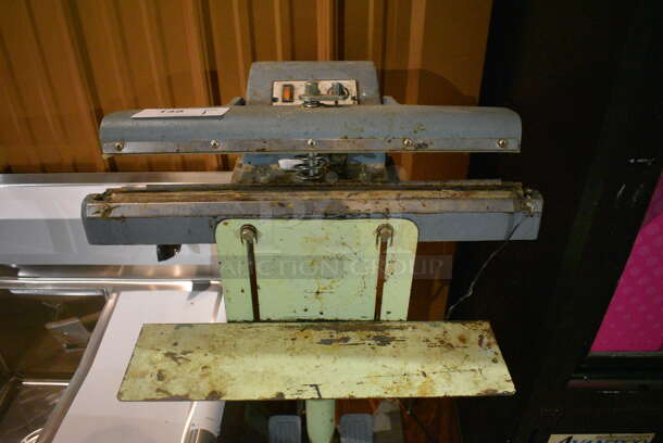 TEW TISF-602 Metal Commercial Floor Style Impulse Foot Sealer. 110 Volts, 1 Phase. 21x21x34. Item Was in Working Condition on Last Day of Business. (bar) - Image 6 of 7
