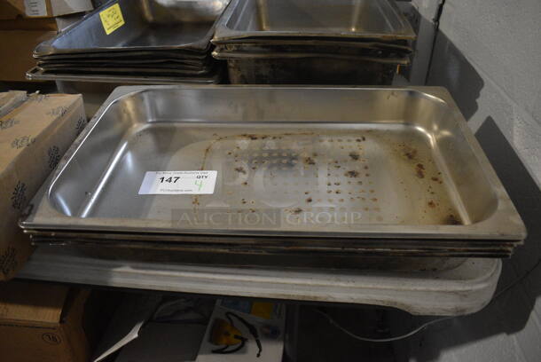 4 Stainless Steel Full Size Drop In Bins. 1/1x2.5. 4 Times Your Bid!