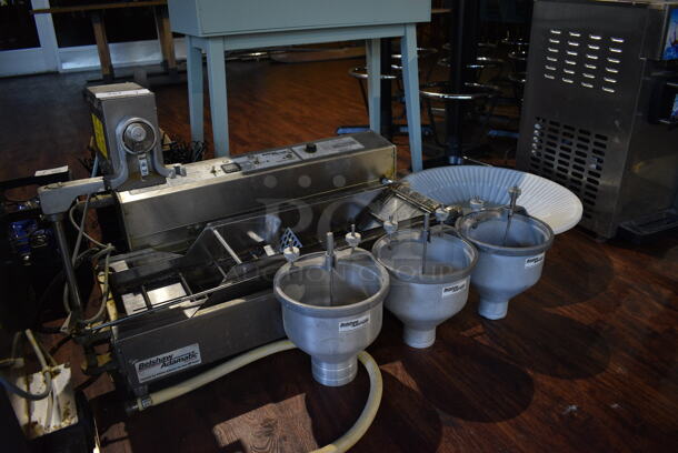 Belshaw Adamatic MKII Donut Robot Mark II Stainless Steel Commercial Countertop Automatic Donut Fryer w/ Roto-Cooler Donut Cooler / Collector and 3 Hoppers. 208 Volts, 1 Phase. 60x21x25. Item Was in Working Condition on Last Day of Business. (lounge) - Image 7 of 10