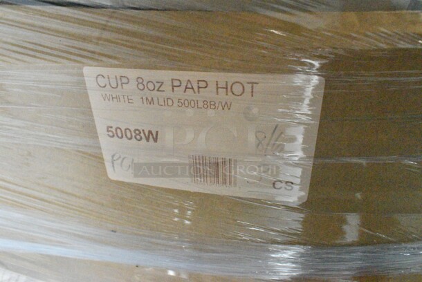 PALLET LOT of 33 BRAND NEW Boxes 395TO991 EcoChoice 9" x 9" x 3" Compostable Sugarcane / Bagasse 1 Compartment Take-Out Box - 200/Case, 2 Box 394360M Noble Products Powdered Disposable Vinyl Gloves for Foodservice - 1000/Case, 394360L Noble Products Powdered Disposable Vinyl Gloves for Foodservice - 1000/Case, 130BKFKSNSPH Choice Black Heavy Weight Wrapped Plastic Cutlery Pack with Napkin and Salt and Pepper Packets - 500/Case, 127P400 Choice 4 oz. Black Plastic Souffle Cup / Portion Cup - 2500/Case, 2 Box 5001BNAP Choice 1-Ply White Beverage / Cocktail Napkin - 4000/Case, 966TALLFLDB Choice White Tall-Fold 6" x 13" Dispenser Napkin - 8000/Case, Choice 9" Round Dome Take Out Lids, 5005DNAPFLTE Choice Touchstone 14" x 14" White Linen-Feel Flat-Packed Dinner Napkin, 395SP10 EcoChoice Compostable Sugarcane / Bagasse 10" x 10" Square Plate - 300/Case, 5013858 Lavex Li'l Herc 55-60 Gallon 1.2 Mil 38" x 58" Low Density Medium-Duty Black Trash Bag / Can Liner - 100/Case, 5008W Choice 8 oz. Tall White Poly Paper Hot Cup - 1000/Case, 2 Box 795PTOBK3 Choice 7 3/4" x 5 1/2" x 2 1/2" Black Microwavable Folded Paper #3 Take-Out Container - 200/Case, Dart 9CPWC Concorde 9" 3 Compartment White Non-Laminated Round Foam Plate, 485WB9NEONW Choice 9" Neon Extra Wide Pointed Wrapped Boba Straw - 1600/Case, 612DS3COMP Choice 8 1/2"x 6 3/8" 3-Compartment Oblong Foil Take-Out Container with Board Lid - 250/Case. 33 Times Your Bid! - Image 8 of 12
