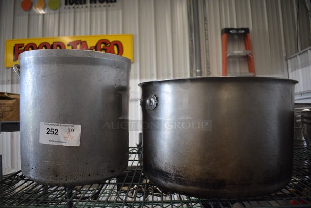 2 Various Metal Stock Pots. Includes 17x17x10. 2 Times Your Bid!