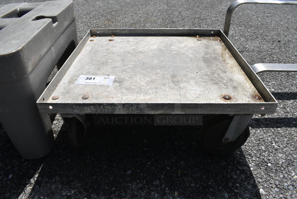 Metal Commercial Dish Caddy Dolly on Commercial Casters. 21x21x7.5 - Image 1 of 3