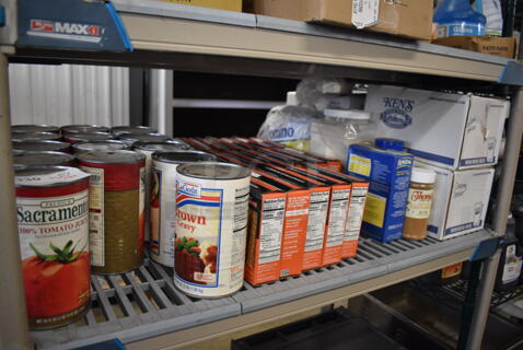 ALL ONE MONEY! Tier Lot of Various Items Including Brown Gravy, Tomato Juice and Cinnamon