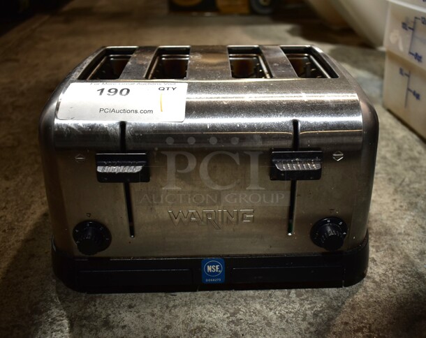 Waring WCT708 Stainless Steel Countertop 4 Slot Toaster. 120 Volts, 1 Phase. 