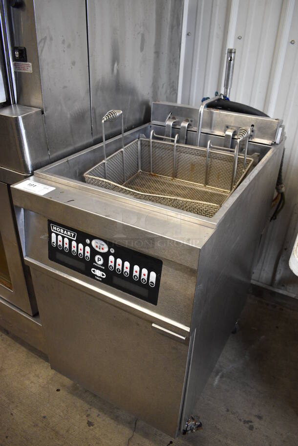 Hobart Stainless Steel Commercial Deep Fat Fryer w/ Metal Fry Basket on Commercial Casters. 208-240 Volts, 3 Phase. 21x37x48 - Image 2 of 6