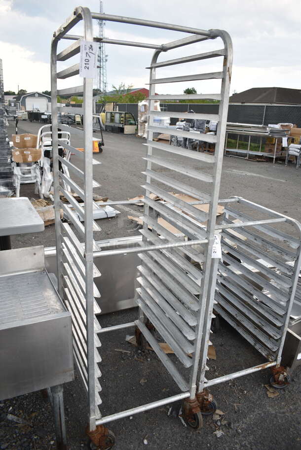Metal Commercial Pan Transport Rack on Commercial Casters.  - Image 1 of 3
