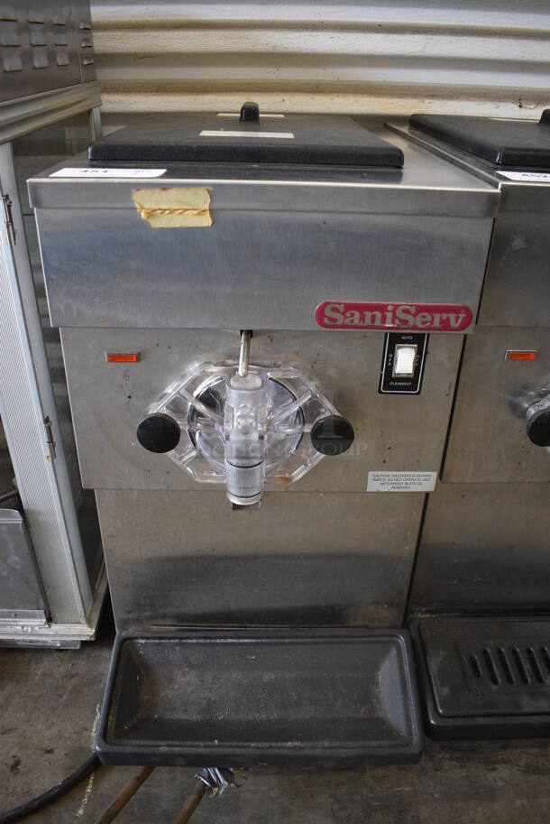 SaniServ Model W4011EL Stainless Steel Commercial Countertop Air Cooled Single Flavor Soft Serve Ice Cream Machine. 208-230 Volts, 1 Phase. 17x29x33