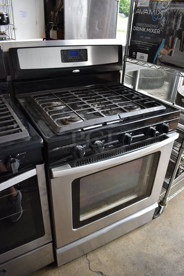 Whirlpool Model XFG374LVS Natural Gas Powered 4 Burner Range w/ Oven. 30x26x46.5 - Image 3 of 7