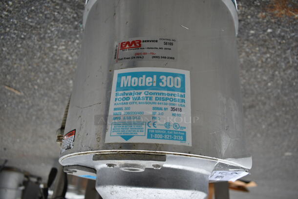 Salvajor 300 Stainless Steel Commercial Food Waste Garbage Disposal. 208/230/460 Volts, 3 Phase.  - Image 3 of 5