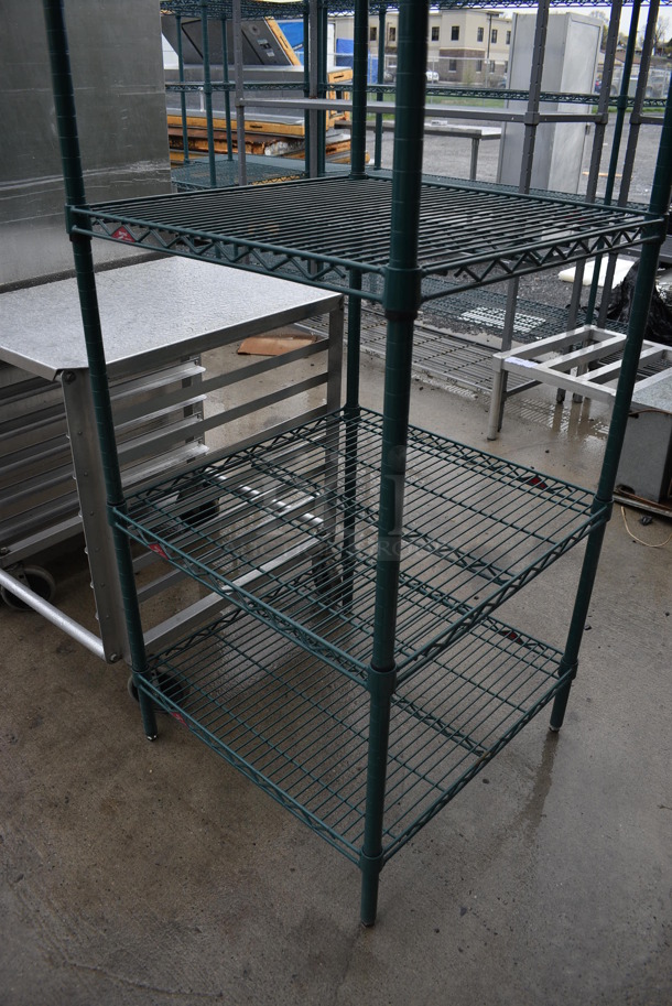 Metro Green Finish 5 Tier Shelving Unit. BUYER MUST DISMANTLE. PCI CANNOT DISMANTLE FOR SHIPPING. PLEASE CONSIDER FREIGHT CHARGES. 24x24x75 - Image 4 of 4