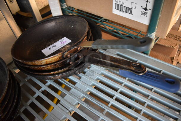 4 Various Metal Skillets. Includes 18.5x10.5x2. 4 Times Your Bid!