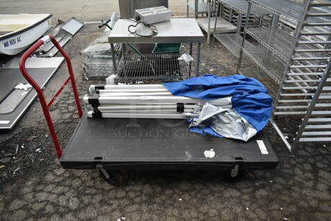 Flat Cart on Commercial Casters.