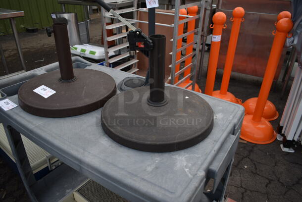 Gray Poly 2 Tier Cart on Commercial Casters. - Image 2 of 4