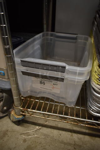 ALL ONE MONEY! Lot of 2 Clear Poly Bins.