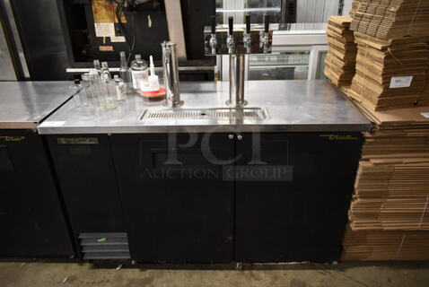 True TDD-2 Stainless Steel Commercial Direct Draw Kegerator w/ 4 Head Tower, Single Head Tower and 5 Couplers. 115 Volts, 1 Phase. Tested and Working!
