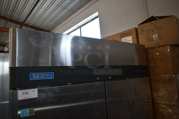 Turbo Air M3F47-2 Stainless Steel Commercial 2 Door Reach In Freezer w/ Poly Coated Racks and Commercial Casters. 115 Volts, 1 Phase. Tested and Powers On But Does Not Get Cold - Image 2 of 7