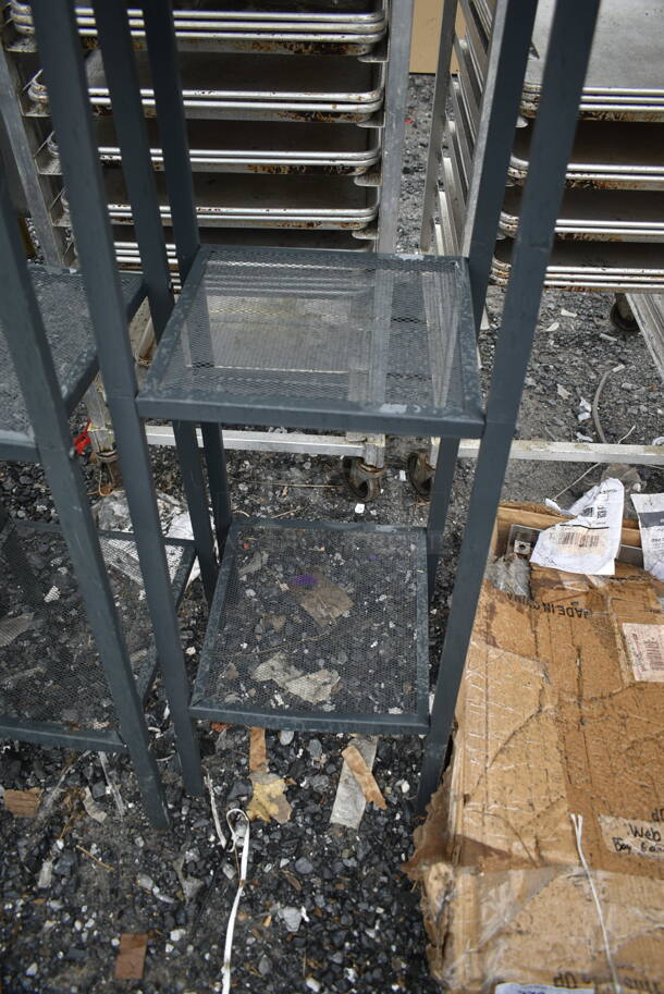 Metal Mesh 4 Tier Shelving Unit. - Image 4 of 4