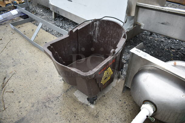 Brown Poly Mop Bucket on Commercial Casters. - Image 2 of 4