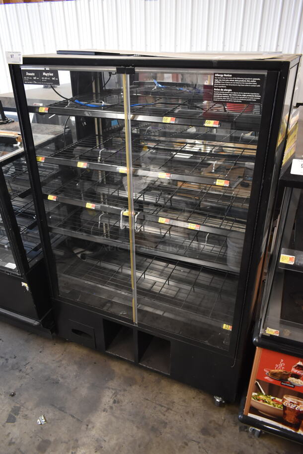 Metal Commercial Floor Style Bakery Display Case Merchandiser on Commercial Casters. - Image 1 of 6