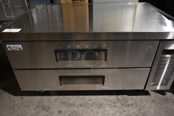 BRAND NEW SCRATCH AND DENT! 2023 Avantco 178CBE48HC Stainless Steel Commercial 2 Drawer Chef Base on Commercial Casters. 115 Volts, 1 Phase. Tested and Working! - Image 3 of 7
