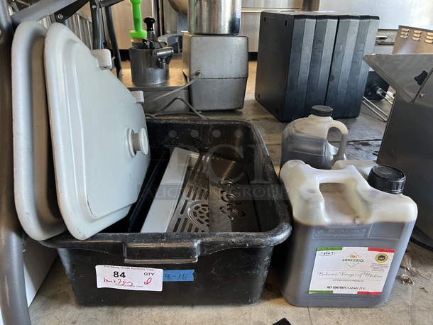 ALL ONE MONEY! Lot of Various Items Including Ice Cream Machine Lids, Drip Tray and 2 Jugs