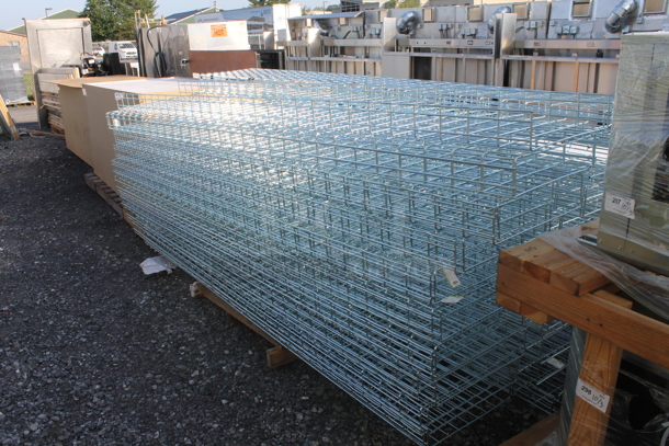 PALLET LOT of Metal Chrome Finish Wire Racks for Networking Cables - Image 2 of 2