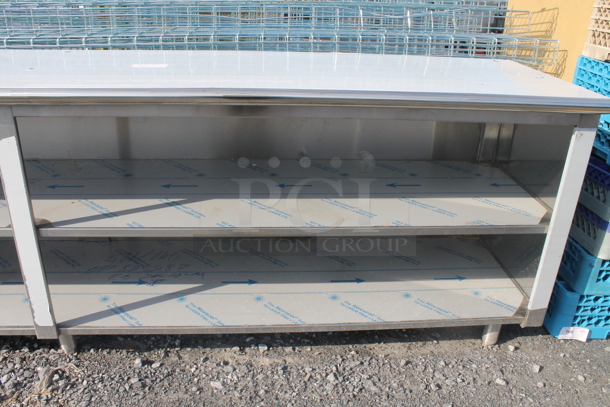BRAND NEW SCRATCH AND DENT! Stainless Steel Table w/ 2 Under Shelves. - Image 3 of 3