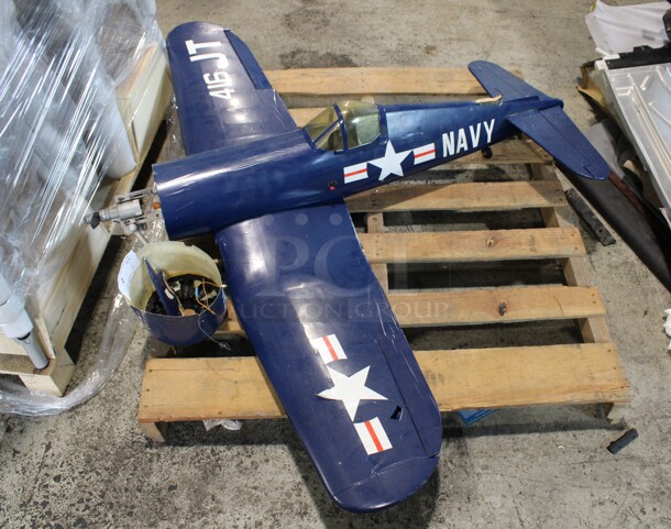 Navy Chance Vought F4U Corsair 1/8 Scale RC Model Airplane.  64x12x50