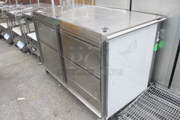 Stainless Steel Commercial Counter w/ 4 Doors on Commercial Casters. - Image 3 of 4