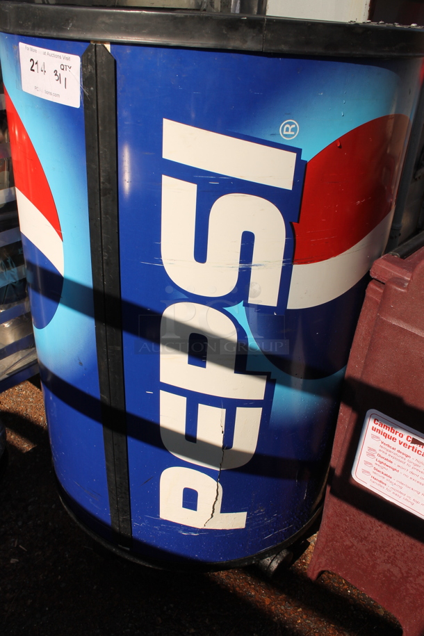 Pepsi Black Poly Portable Ice Bin on Casters. - Image 3 of 4