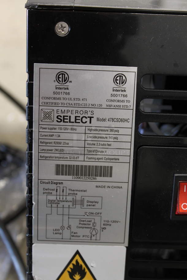 BRAND NEW SCRATCH AND DENT! Emperors Select 478CSD60HC Metal Commercial Countertop Sushi Display Case Merchandiser. 110-120 Volts, 1 Phase. Tested and Working! - Image 6 of 6