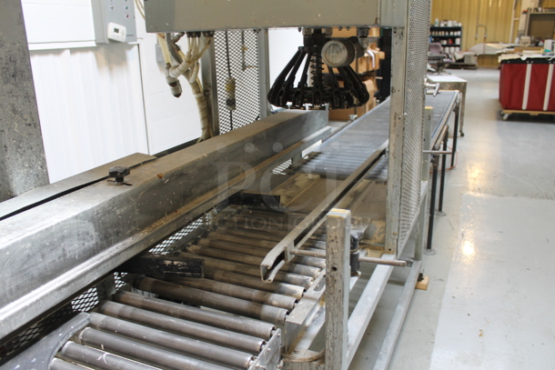 Neupak Metal Commercial Floor Style Weighmaster Filling Machine w/ Rolling Rod Conveyor Belt. BUYER MUST REMOVE. - Image 3 of 12