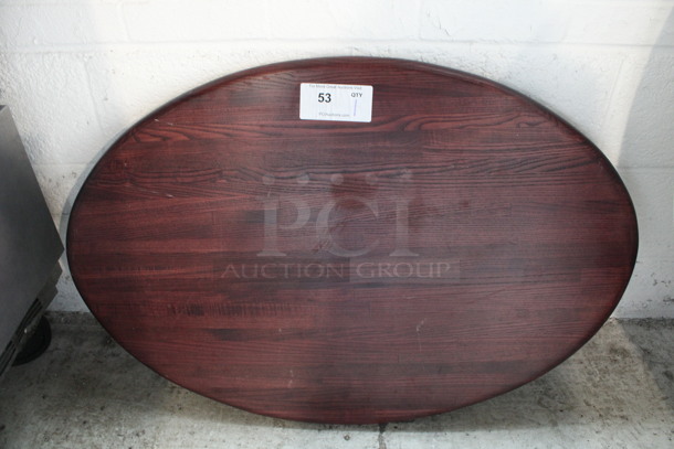 Wood Pattern Oval Tabletop. 36x24x1.5