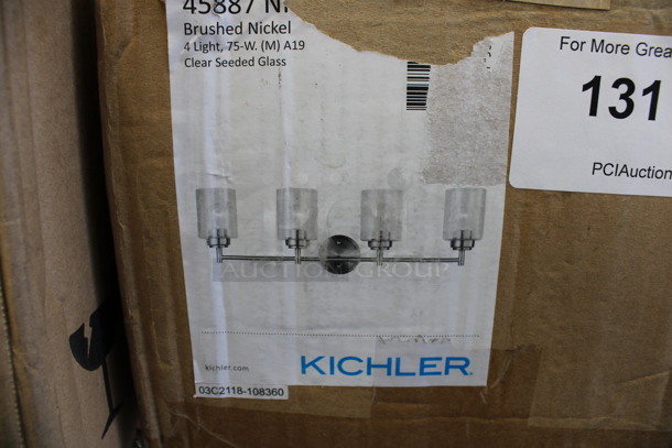 BRAND NEW IN BOX! Kichler 4588 Brushed Nickel Light Fixture