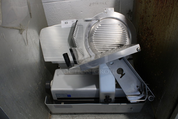 Bizerba Model 1180907 Stainless Steel Commercial Countertop Meat Slicer. 120 Volts, 1 Phase. 25x23x25. Tested and Does Not Power On