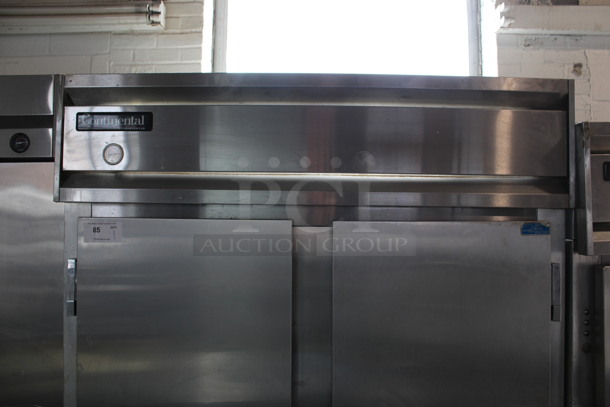 Continental Model 2R Stainless Steel Commercial 2 Door Reach In Cooler w/ Poly Coated Racks on Commercial Casters. 115 Volts, 1 Phase. 52.5x37x82. Tested and Working! - Image 4 of 7