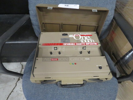 One VINTAGE One Touch Kingdom 45 Expandable Cassette Duplicator In A Handy Carry Case. 