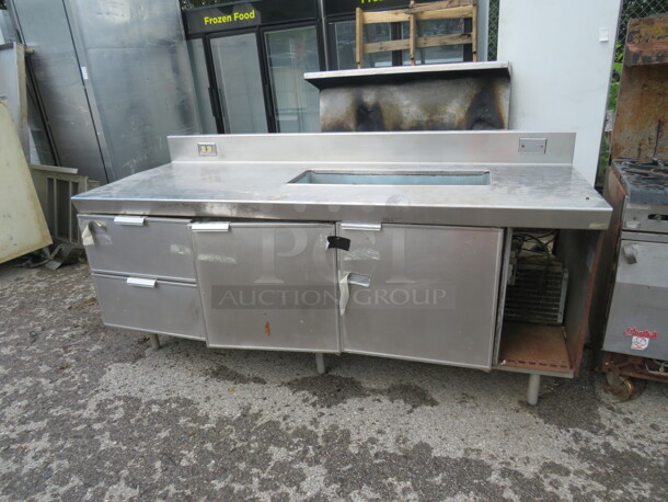 One Stainless Steel 2 Door/2 Drawer Storage Unit. Not Working. 84X32X42 - Image 1 of 1