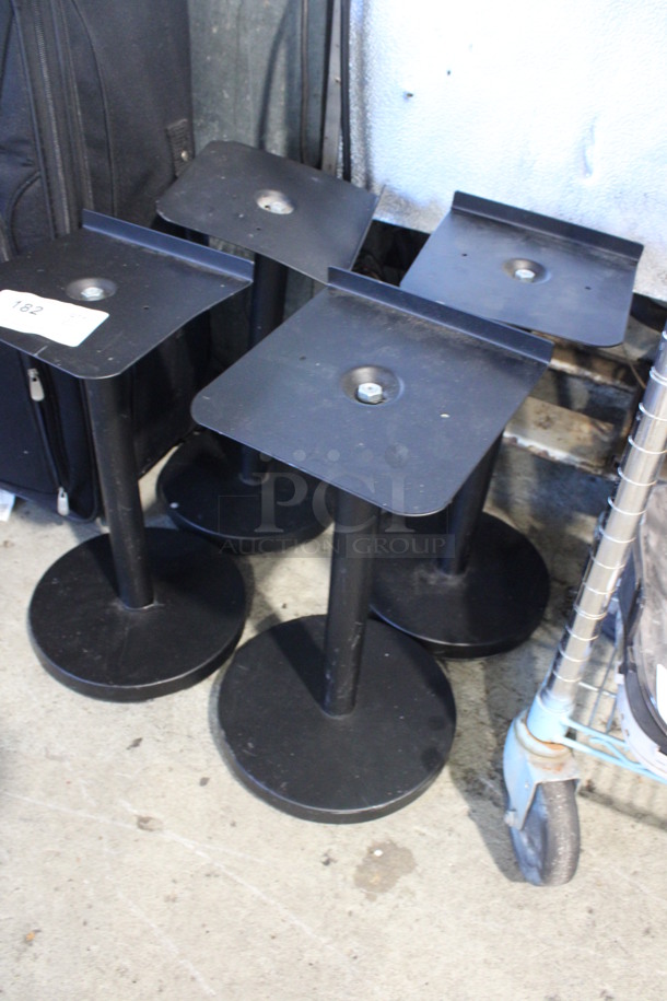 4 Black Metal Stands. 9.5x9.5x17. 4 Times Your Bid!  - Image 3 of 4