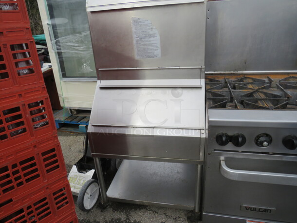 One SS Carter Hoffman Chip Warmer, With Under Shelf, On Casters. Model# CW4. 30X28X64. WORKING WHEN REMOVED. - Image 2 of 4