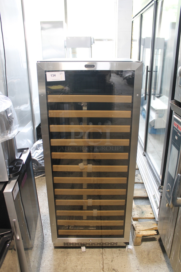 BRAND NEW SCRATCH AND DENT! Whynter BWR-1002SD Stainless Steel Compressor 100 Bottle Wine Refrigerator With Display Rack and LED Display, Black 115V. Tested and Working!