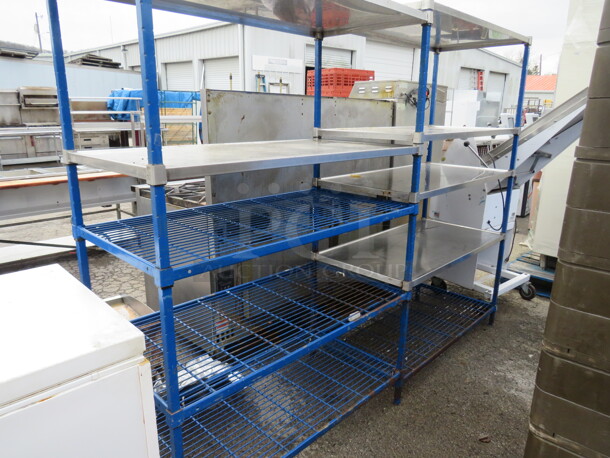 One Amco Shelf System With 5 Shelves. 84X24X72 - Image 2 of 2